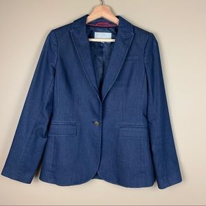 Banana Republic Denim Jean Blazer Jacket Size 4
